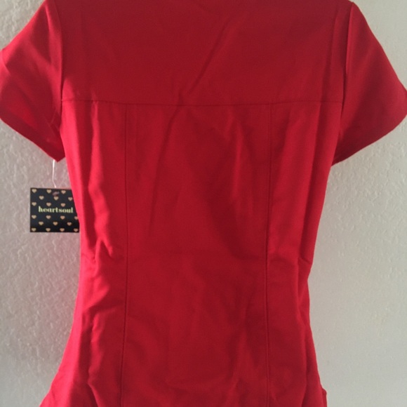 HeartSoul Tops Heartsoul Medical Uniform Scrub Top 2972 Red Poshmark